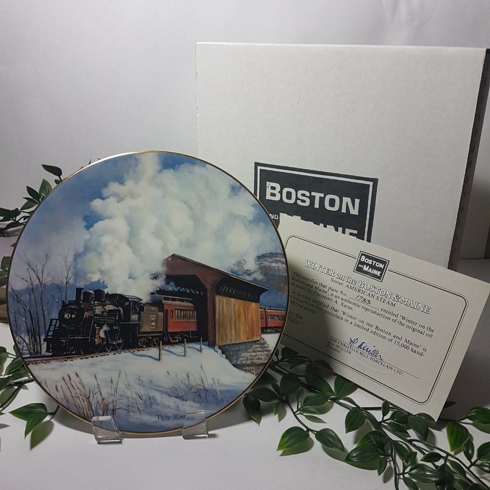 Set of 4 AMERICAN STEAM Collectors Plates United States Rail USA Rail US Rail - Picture 13 of 14